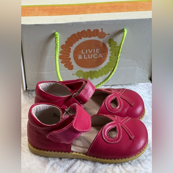 Livie & Luca Other - Livie & Luca Light Pink Leather Petals Dress Shoes with Strap Size 10